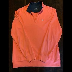 Vineyard Vines 1/4 Zip Coral